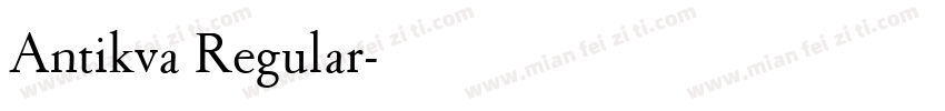 Antikva Regular字体转换